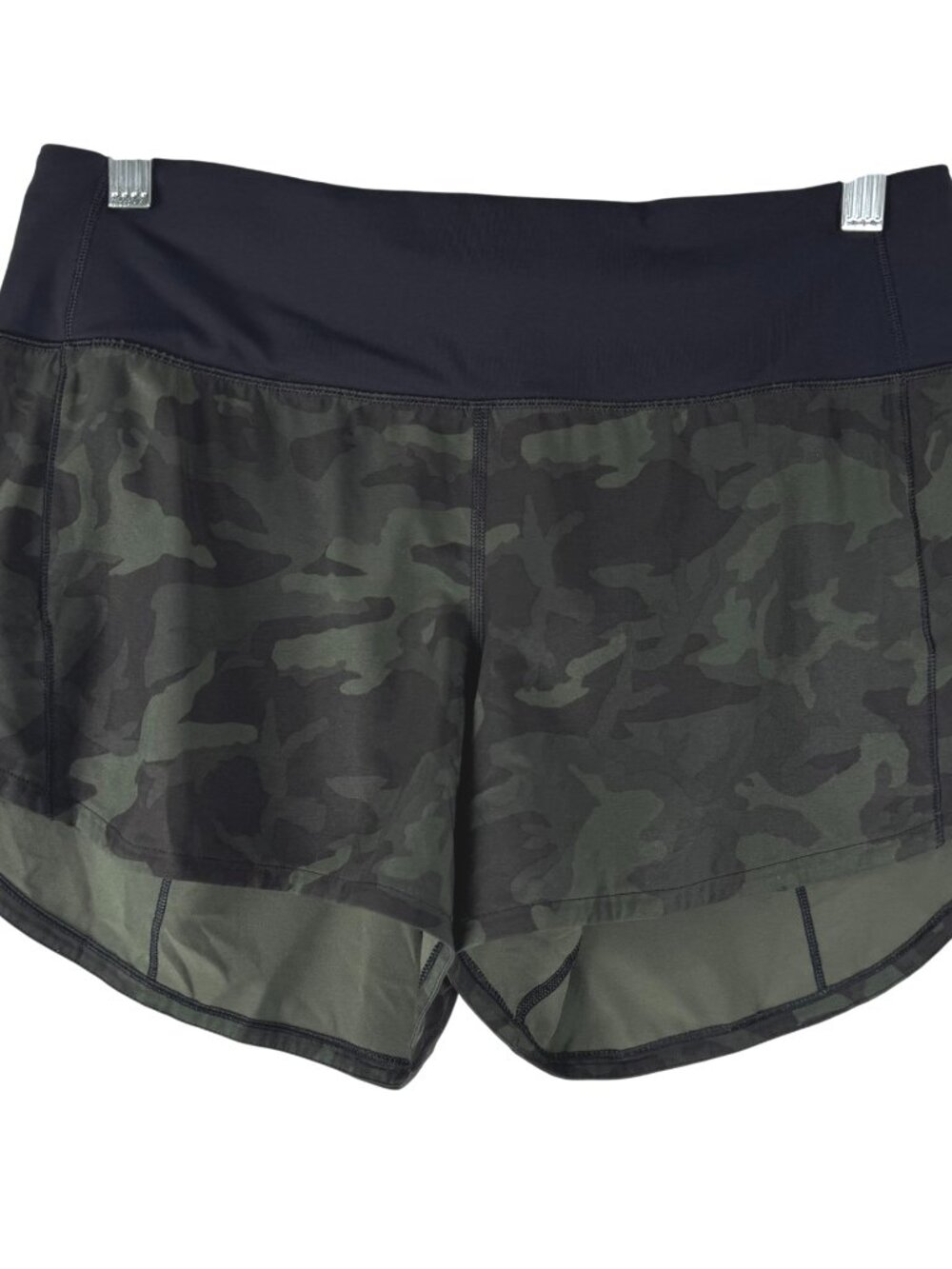 Lululemon Speed Up Short 4" Size 6 Green Black Camo Running Workout SS-2384